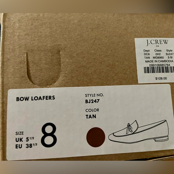 J Crew bow loafer,barely worn  fit big - Picture 9 of 9
